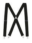 Buyless Fashion Suspenders for Men 48' Elastic Adjustable Straps 1 1/4' X Back