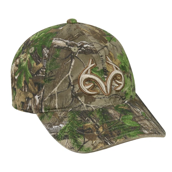 REALTREE Camo Pattern OPTIONS w/ ANTLERS logo Hunting Hat Cap - Image 1 of 1