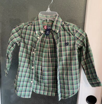 Chaps Youth Cuadros Abotonados Talla 3/3T EC Foto 1 de 3