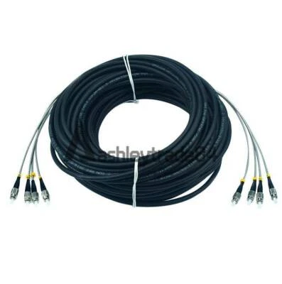 100M Field Outdoor Fiber Patch Cord ST-ST 4 Strand 9/125 Single Mode - Image 1 of 4