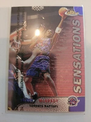 1999-00 Topps Finest SENSATIONS WITH PROTECTOR #133 TRACY MCGRADY RAPTORS - Image 1 of 2