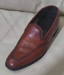 STUART'S CHOICE 8134 MEN'S BROWN LEATHER LOAFERS SIZE 10.5 D HANDMADE IN ENGLAND - Picture 1 of 17