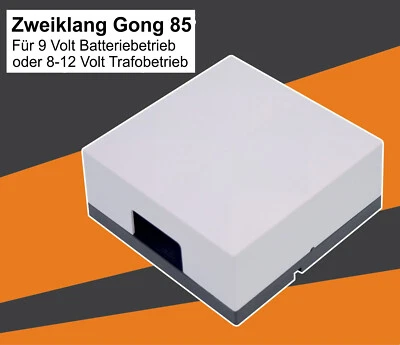 Zweiklang Gong Klingel Türklingel Türglocke Glocke  mechanisch 8-12V - Bild 1 von 4
