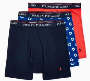 Paquete de 3 calzoncillos boxer clásicos Polo Ralph Lauren ropa interior de algodón OFERTA $49, NUEVOS - Imagen 1 de 13