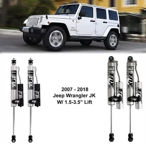 Fox Shox Front Rear Shocks Set 1.5-3.5" Lift Fits 2007-2018 Jeep Wrangler JK 4WD - Picture 1 of 14