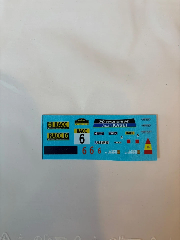 DECALS 1/43 HYUNDAI I20 SORDO RALLY CATALUNYA 2019 WRC RALLYE ESPANA SPAIN - Photo 1/1