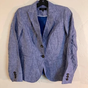 Talbots Women's Blue Linen Sport Coat Jacket - Picture 1 of 4