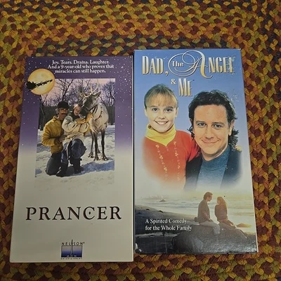 Prancer (VHS, 1990) And Dad, The Angel And Me VHS Movies - Image 1 of 4