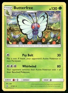 Pokémon TCG Pokémon Butterfree Butterfree Rare Regular - Picture 1 of 2