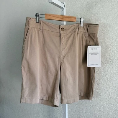 Bermudas Coldwater Creek Caqui Talla 12 Neutro Clásico Estilo Chino Nuevas con Etiquetas Foto 1 de 4