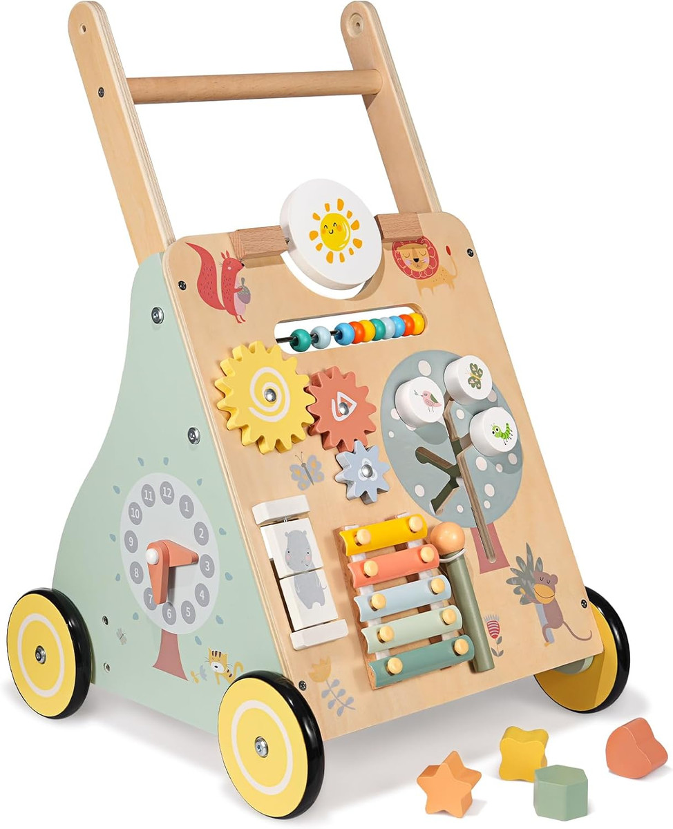 Giocattolo Legno Bambini Carrello Primi Passi Small Foot In Legno