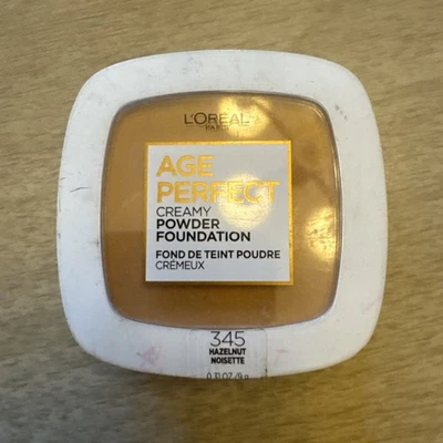 L'oreal Age Perfect Radiant Creamy Powder Foundation-345 Hazelnut NEW - Image 1 of 3