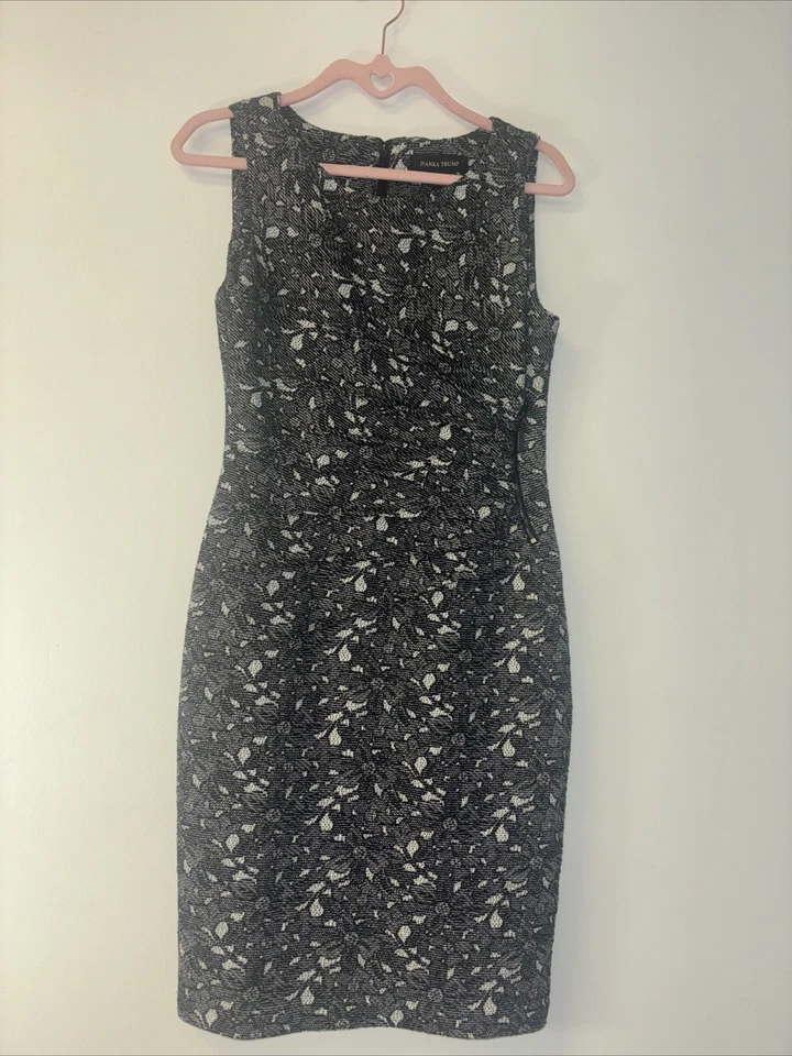 Женское платье Ivanka Trump без рукавов кружевное бежевое черное размер средний 6 кукла обтяжку - Изображение 1 из 4