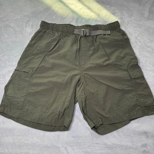 Columbia Men's Cargo Shorts Olive Green Size L Hiking Outdoor Belted Quick Dry - Picture 1 of 11