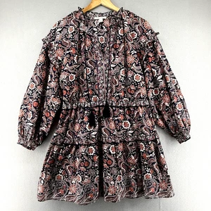 Vestido Chelsea y Violeta Para Mujer Grande Azul Marino Floral Cachemira en Niveles Boho Chic - Imagen 1 de 10