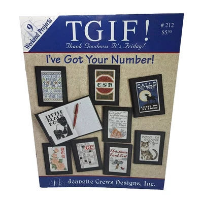 TGIF 212 I've Got Your Number! Address Book Covers Cross Stitch Jeanette Crews - Image 1 of 4