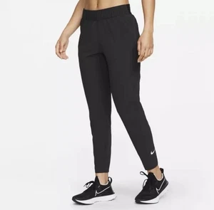 Women’s Nike Running Gym Trousers 7/8 Elastic Woven Black Size Extra Small XS - Picture 1 of 16