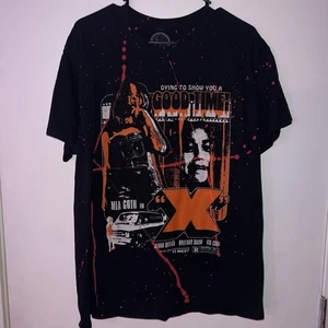 X Movie Shirt Splatter Herren Medium Horror Pearl Maxxxine Ti West A24 Ortega Goth - Bild 1 von 2