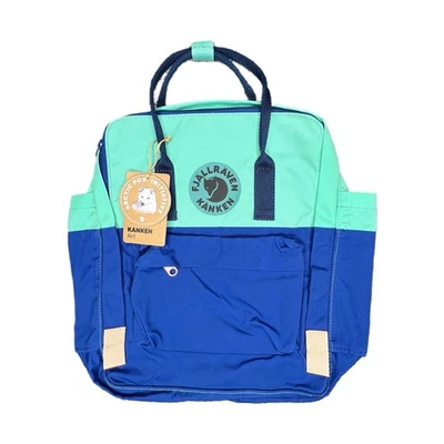 Bolso Mochila Fjallraven Kanken Art Coastline Azul Cielo Verde 23615 981S NUEVO Foto 1 de 4