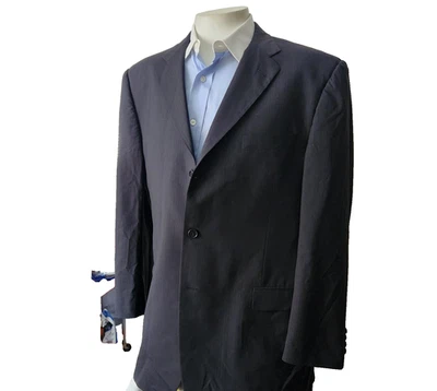 Blazer Burberry London 46L negro a rayas de tres botones para hombre Foto 1 de 4