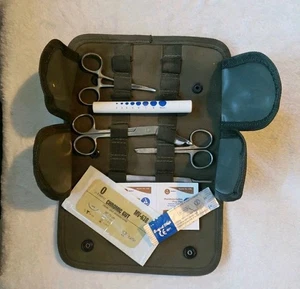  Surgical Instrument Kit for Minor Surgery with Soft Case Set Say US military  - Picture 1 of 8