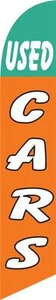 USED CARS (green and orange) 12ft Feather Banner Swooper Flag - FLAG ONLY - Picture 1 of 1