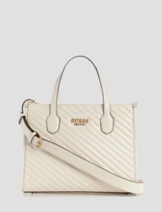 Guess Silvana Tote Hand Bag In Bone (Cream Color) Brand New! - Picture 1 of 4