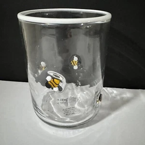 Anthropologie Trinkglas Hummel Bienensaft Lola weiß gelb handgefertigt - Bild 1 von 8