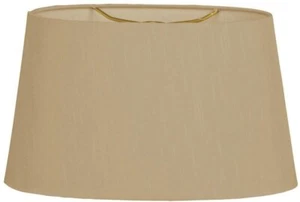 Royal Designs HB-611-18BG Shallow Oval Hardback Lamp Shade, 16 X 18 X 9.5, Beige - Picture 1 of 4