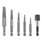 Carbon Steel Screw Extractor Hex Set 6 Pieces For Damaged Screw Removal