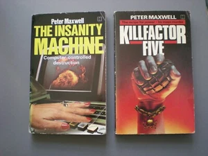 The Insanity Machine & Killfactor Five - Peter Maxwell - vintage pulp paperbacks - Bild 1 von 4