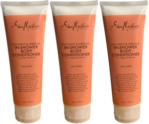 3 Shea Moisture Coconut Hibiscus Body Conditioner 8 oz Intense Moisture Nourish - Picture 1 of 4