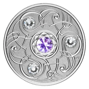 2020 NGC Reverse Proof 70 Birthstone December Silver Coin w Swarovski Crystals - Picture 1 of 6
