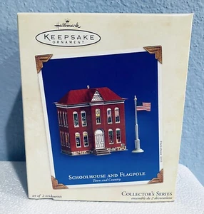 Hallmark Keepsake 2003 Schoolhouse And Flagpole Collector's Series #5 NEW - Picture 1 of 5