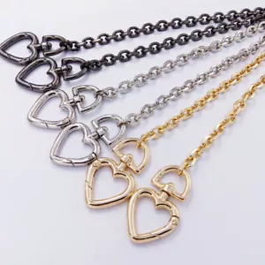 Metal Leather Bag Handbag Purse Chain Strap Handle Shoulder Replacement Love - Picture 1 of 8