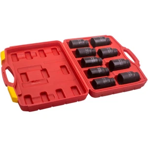 9 PCS Deep Impact Socket Kit 1/2" Drive Metric Axle Hub Nut Socket 29mm-38mm - Picture 1 of 12