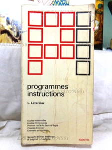 PROGRAMME, INSTRUCTIONS, L. LETERRIER, ÉDITIONS HACHETTE, 1972 - Imagen 1 de 16