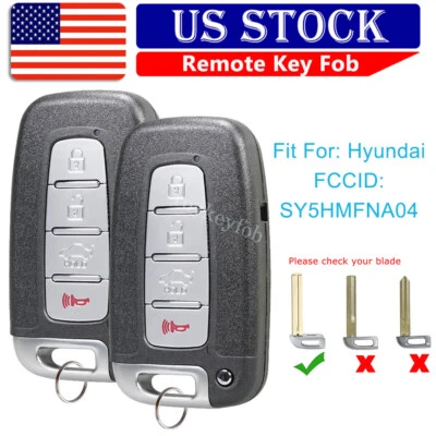 2 For 2011 2012 2013 2014 Hyundai Sonata Keyless Entry Smart Remote Car Key Fob - Imagem 1 de 4