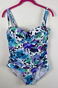 New Togs XTRA of Australia Swim Womens Sz 12 Floral One Piece Bathing Suit - Picture 1 of 11