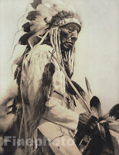 c.1900/72 Vintage EDWARD CURTIS NATIVE AMERICAN INDIAN Cheyenne Chief Photo Art