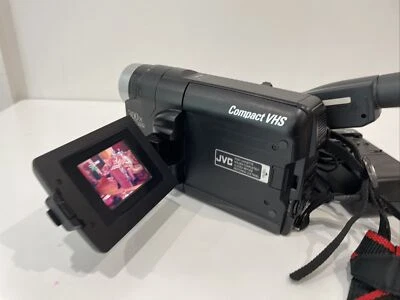 JVC GR-AXM225U Compact VHS Camcorder (VHS-C) Camera w/ Power Supply & Manual - Image 1 of 4