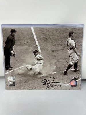 Monte Irvin Signed Inscribed Licensed 8x10 Photo W/ Toploader BAS COA - Image 1 of 4