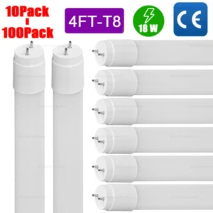 10-100 Pack 18W 48 inch 4ft LED Fluorescent Tube Light Bulb G13 T8 lamp fixture - Picture 1 of 10