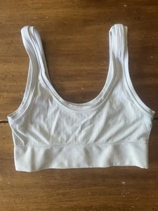 THIRDLOVE Form Seamless Scoop Bralette Sport BH gerippt weiß Größe Small S - Bild 1 von 4