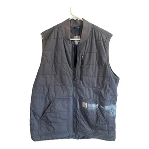 Carhartt Men’s XL Tall Gray Gilliam Insulated Nylon Vest Lightweight Workwear - Picture 1 of 5