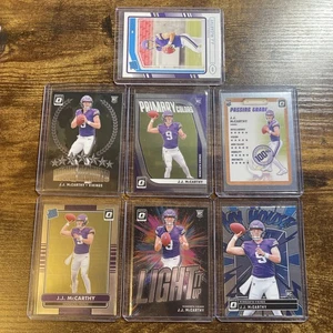 JJ McCarthy 2024 Panini Optic (7) Insert Rookie Minnesota Vikings - Picture 1 of 2