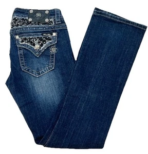 Miss Me Jeans Damen Gr. 29 JP6215B Stiefel bestickt Glitzer Taschen Strass - Bild 1 von 12