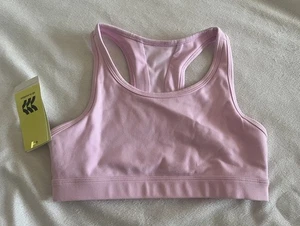 Sujetador deportivo All In Motion rosa claro para niñas talla PEQUEÑO (6-7) NUEVO CON ETIQUETAS - Imagen 1 de 7