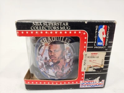 复古 1992 年 Shaquille O’neal 咖啡杯 全新带盒 运动印象 NBA — 第 1/4 张图片