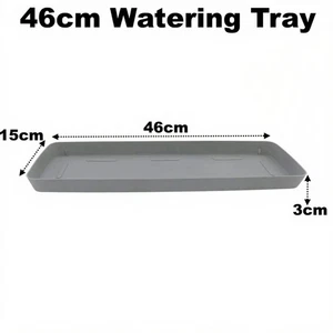 Stone Grey 46cm Watering Trays Windowsill Drip Tray Saucer For Plant Pot Seeds - Picture 1 of 4